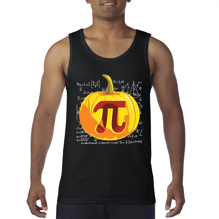 Pumpkin Pie Math Shirts Funny Halloween Thanksgiving Pi Day Tank Top