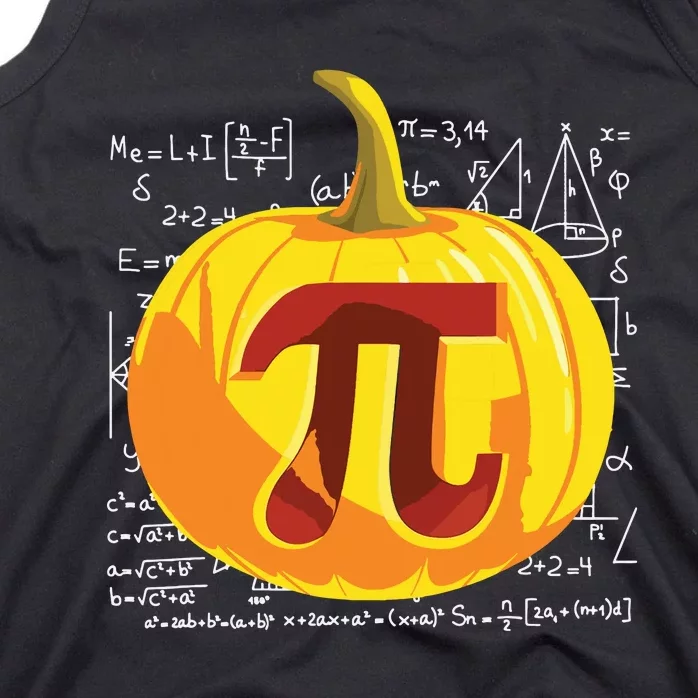 Pumpkin Pie Math Shirts Funny Halloween Thanksgiving Pi Day Tank Top