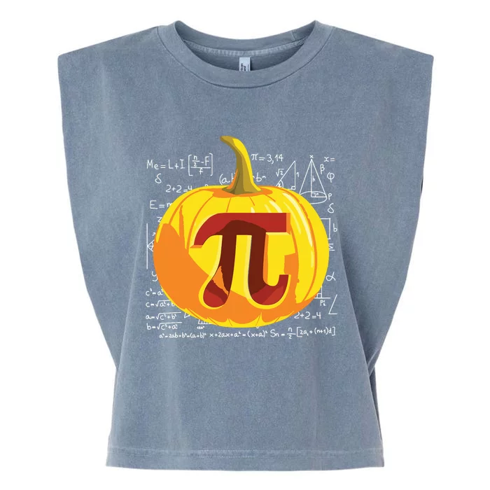 Pumpkin Pie Math Shirts Funny Halloween Thanksgiving Pi Day Garment-Dyed Women's Muscle Tee