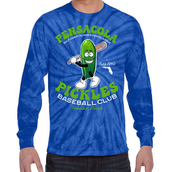 Pensacola Pickles Minor League Retro Baseball Team Gift Tie-Dye Long Sleeve Shirt