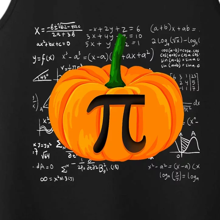 Pumpkin Pie Math Funny Halloween Thanksgiving Pi Day Performance Tank