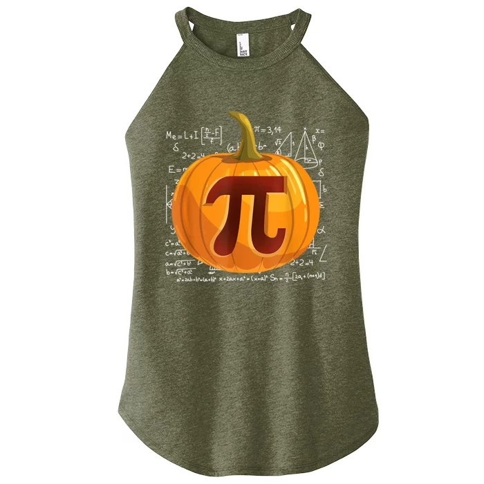 Pumpkin Pie Math Shirt Funny Halloween Thanksgiving Pi Day Women’s Perfect Tri Rocker Tank