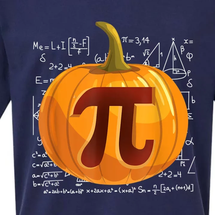 Pumpkin Pie Math Shirt Funny Halloween Thanksgiving Pi Day Sueded Cloud Jersey T-Shirt