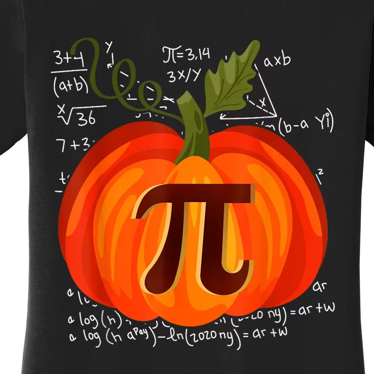 Pumpkin Pie Math Funny Halloween Thanksgiving Pi Day Women's T-Shirt