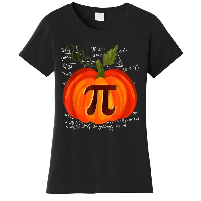 Pumpkin Pie Math Funny Halloween Thanksgiving Pi Day Women's T-Shirt