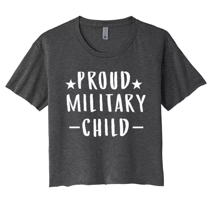 Purple Proud Military Child Military Children Month Women's Crop Top Tee