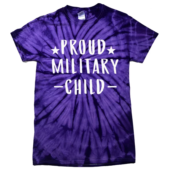 Purple Proud Military Child Military Children Month Tie-Dye T-Shirt