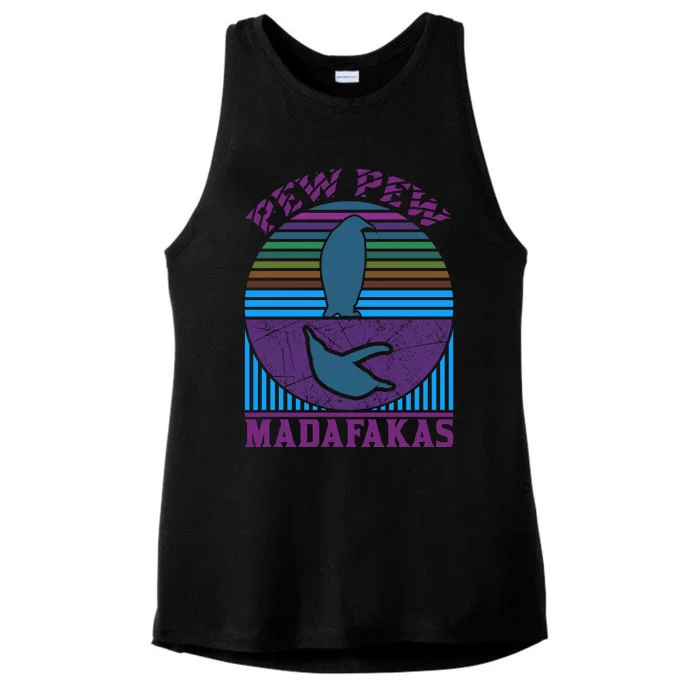 Pew Pew Madafakas Ladies Tri-Blend Wicking Tank