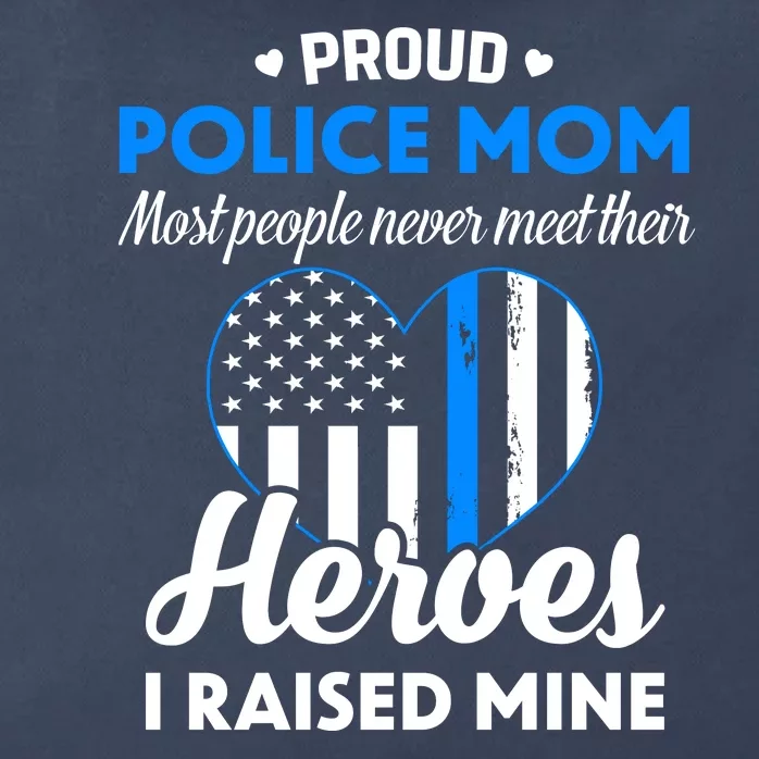 Proud Police Mom Law Enforcement Mother's Day Gift Zip Tote Bag