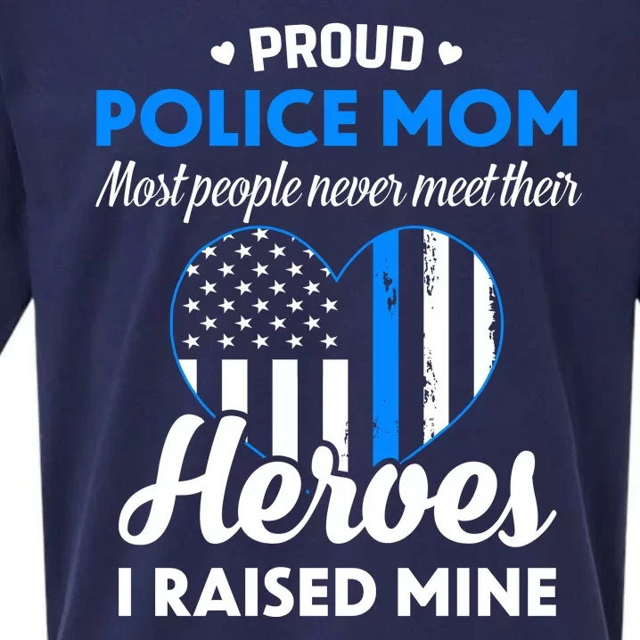 Proud Police Mom Law Enforcement Mother's Day Gift Sueded Cloud Jersey T-Shirt