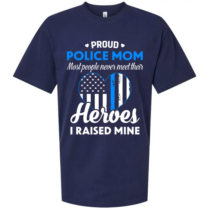 Proud Police Mom Law Enforcement Mother's Day Gift Sueded Cloud Jersey T-Shirt