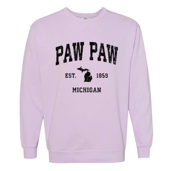 Paw Paw Michigan Mi Vintage Athletic Garment-Dyed Sweatshirt