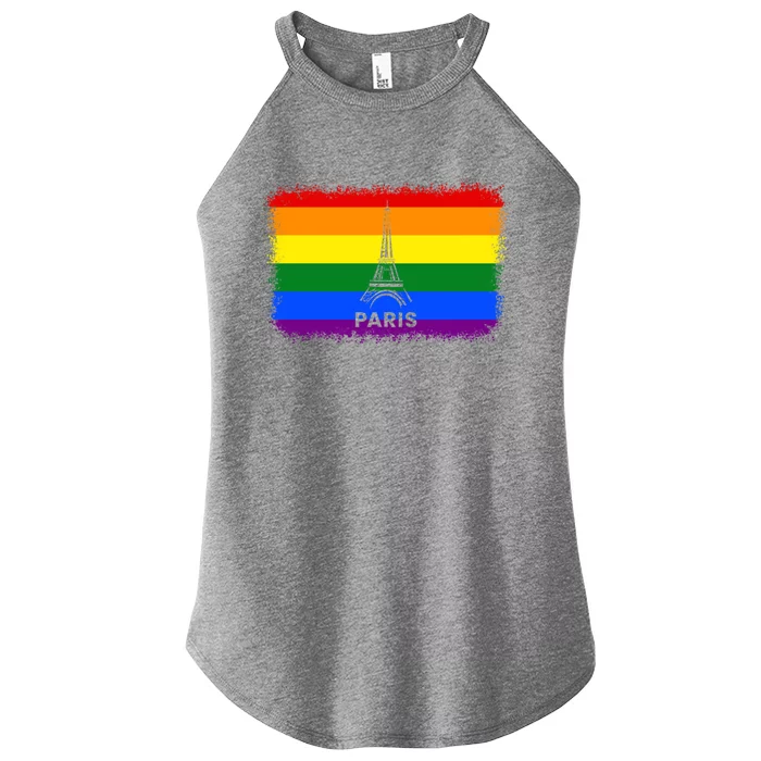 Paris Pride Month Parade A France French Lgbtq March 2024 Cool Gift Women’s Perfect Tri Rocker Tank