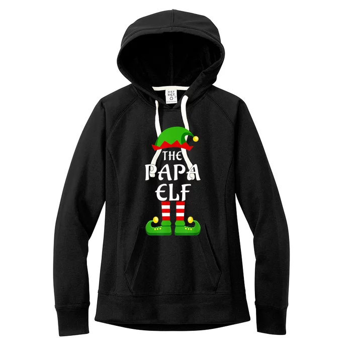 Papa Pajama Matching Group Christmas Holiday Funny Gift Cute Gift Women's Fleece Hoodie