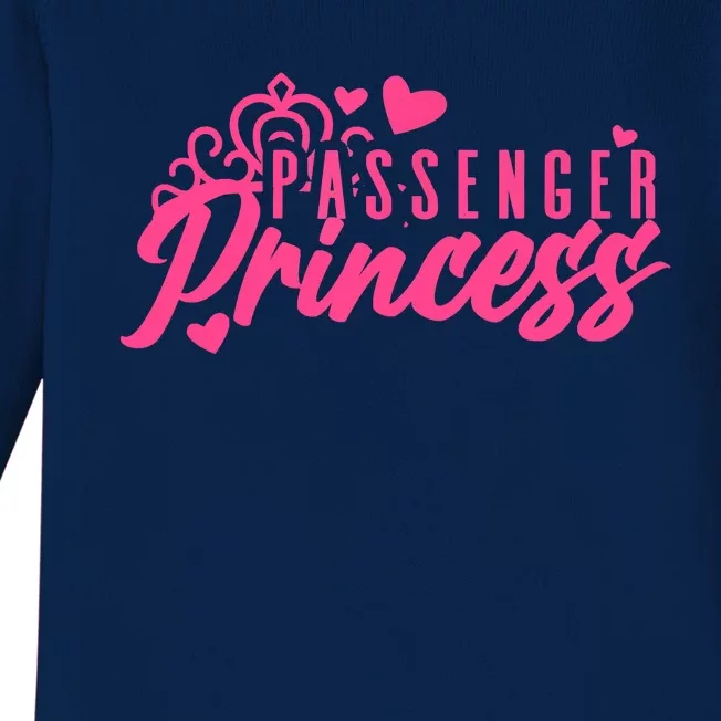 Passenger Princess Meme Women Passenger Seat Princess Baby Long Sleeve Bodysuit