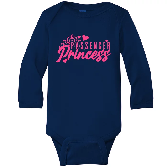 Passenger Princess Meme Women Passenger Seat Princess Baby Long Sleeve Bodysuit