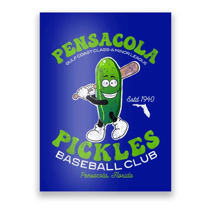 Pensacola Pickles Minor League Retro Baseball Team Poster