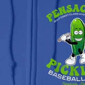 Pensacola Pickles Minor League Retro Baseball Team Full Zip Hoodie