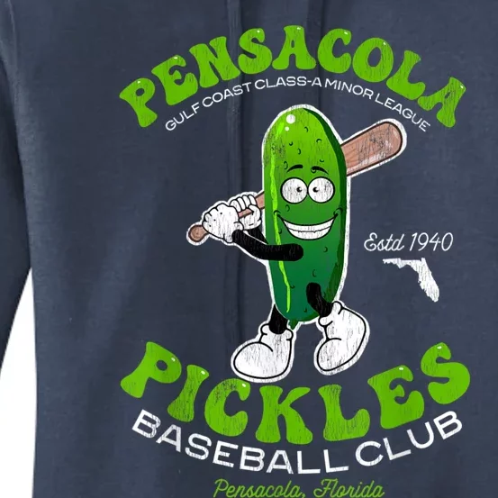 Pensacola Pickles Minor League Retro Baseball Team Women's Pullover Hoodie