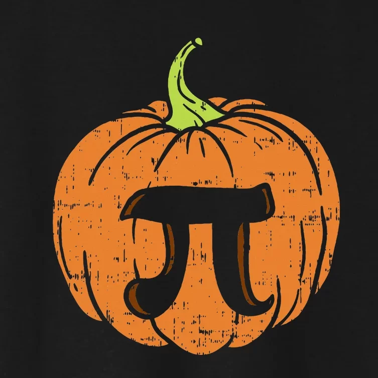 Pumpkin Pi Math Halloween Thanksgiving Pie Day Costume Women's Crop Top Tee