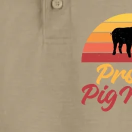 Proud Pig Mom Pig Owner Pig Farmer Pig Mother Gift Dry Zone Grid Performance Polo