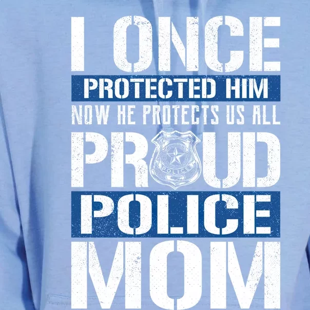 Proud Police Mom Gift Support Police Son Unisex Surf Hoodie