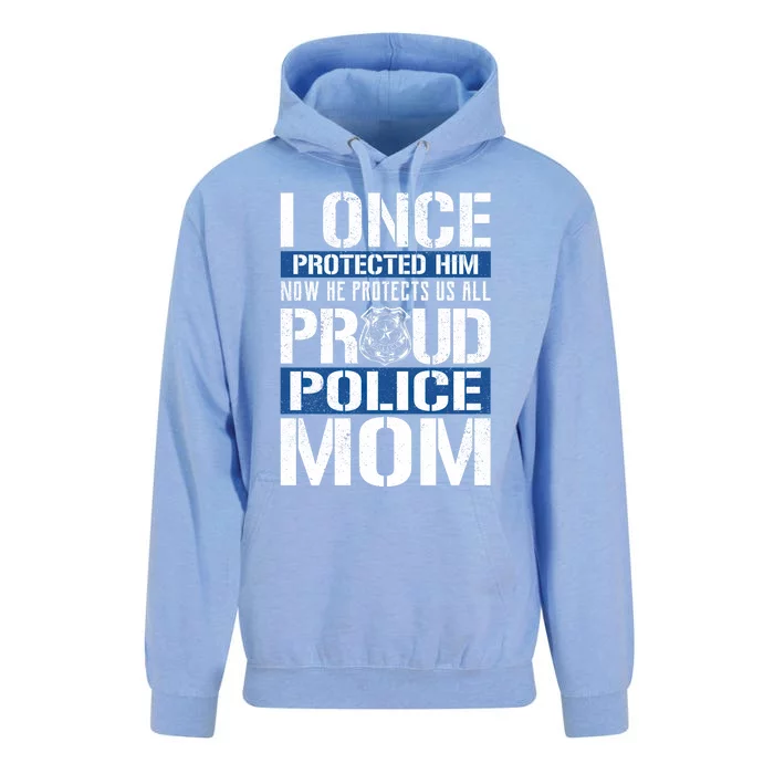 Proud Police Mom Gift Support Police Son Unisex Surf Hoodie