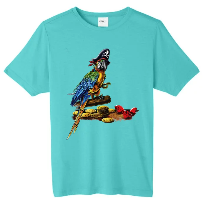 Pirate Parrot Maccaw Halloween Funny Carribean Colorful ChromaSoft Performance T-Shirt