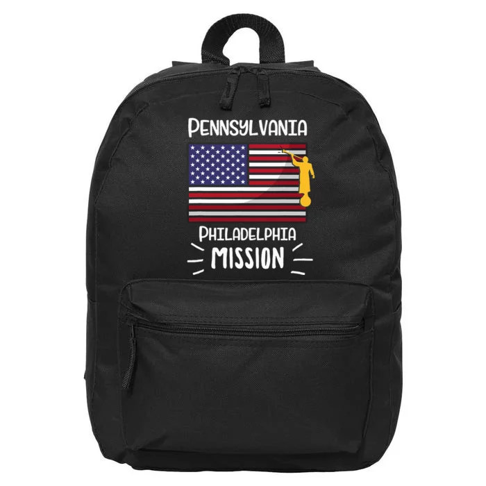 Pennsylvania Philadelphia Mormon Lds Mission Missionary 16 in Basic Backpack