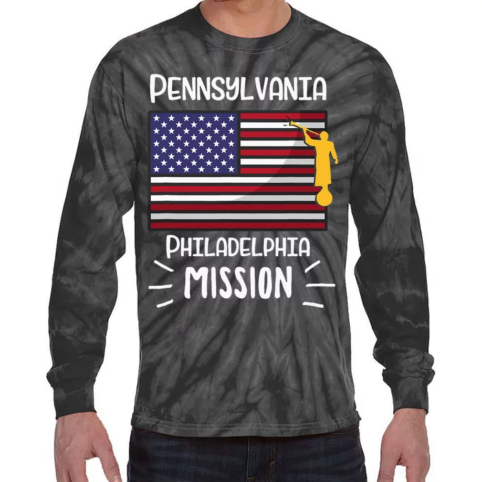 Pennsylvania Philadelphia Mormon Lds Mission Missionary Tie-Dye Long Sleeve Shirt