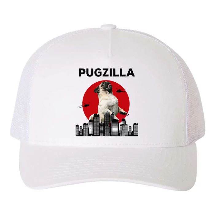 Pugzilla Pug mom Pug dad pug lover pug funny animal lover Yupoong Adult 5-Panel Trucker Hat