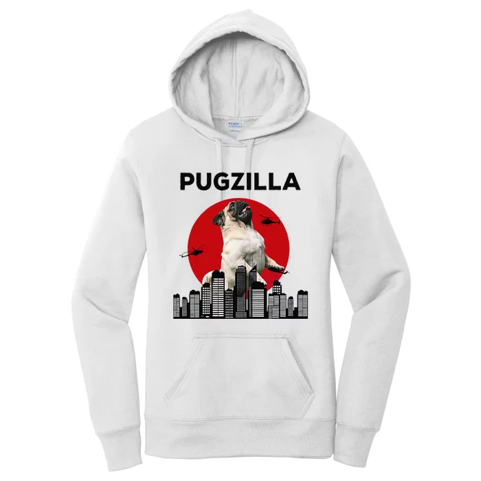 Pugzilla Pug mom Pug dad pug lover pug funny animal lover Women's Pullover Hoodie