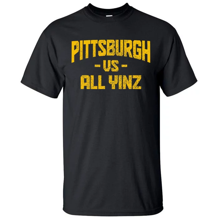 Pittsburgh Pennsylvania Map Yinz Vintage Pride Funny Yinzer Tall T-Shirt