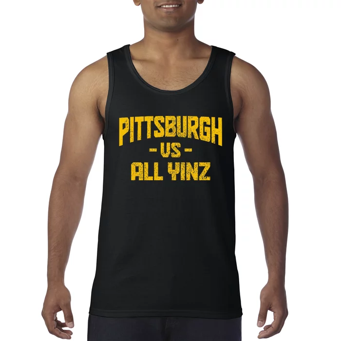 Pittsburgh Pennsylvania Map Yinz Vintage Pride Funny Yinzer Tank Top