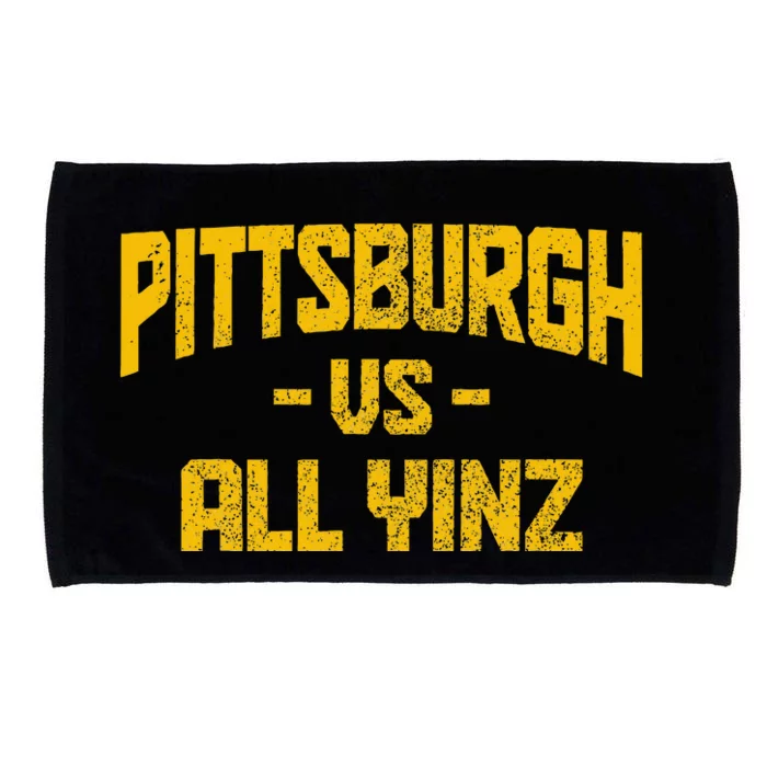 Pittsburgh Pennsylvania Map Yinz Vintage Pride Funny Yinzer Microfiber Hand Towel