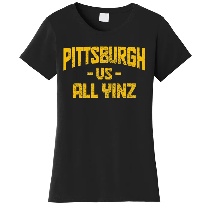 Pittsburgh Pennsylvania Map Yinz Vintage Pride Funny Yinzer Women's T-Shirt