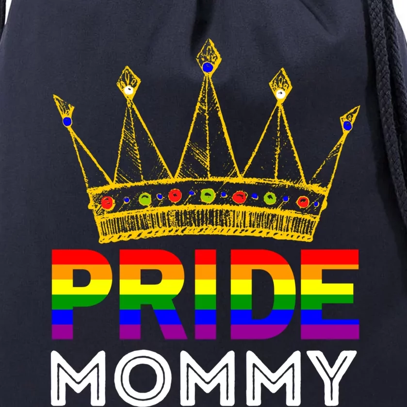 Pride Proud Mommy Mom Funny Lgbtqia Gay Lesbian Gift Drawstring Bag