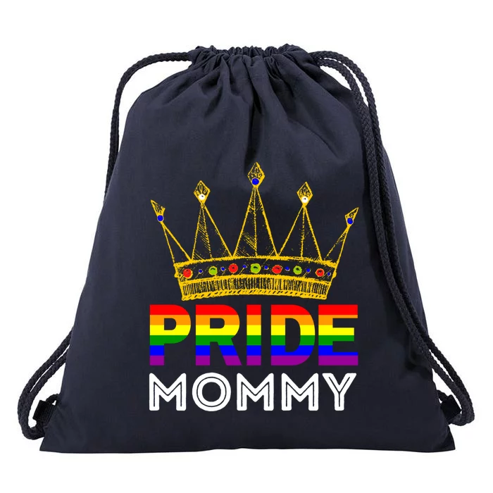 Pride Proud Mommy Mom Funny Lgbtqia Gay Lesbian Gift Drawstring Bag