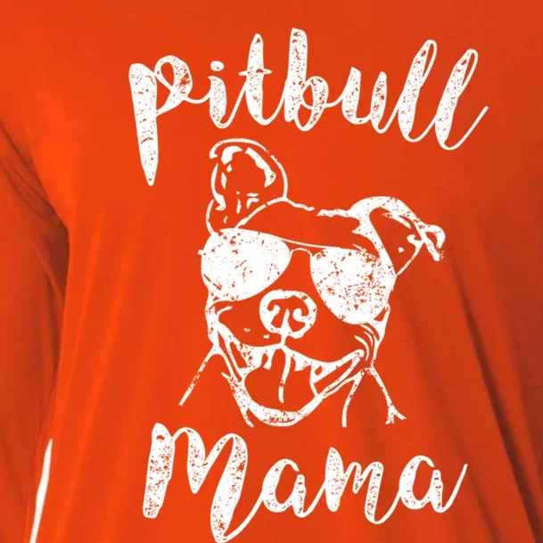 Proud Pitbull Mama Pit Bull Dog Mom Cute Gift Cooling Performance Long Sleeve Crew