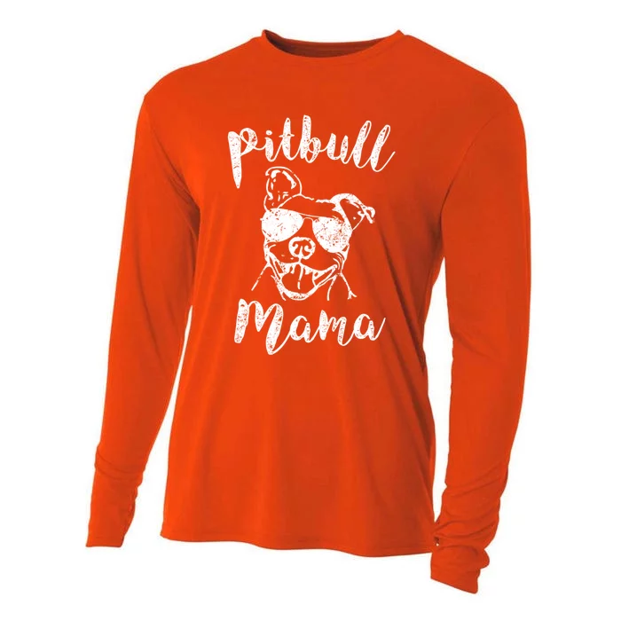 Proud Pitbull Mama Pit Bull Dog Mom Cute Gift Cooling Performance Long Sleeve Crew