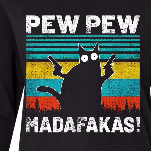 PEW PEW MADAFAKAS Womens Cotton Relaxed Long Sleeve T-Shirt