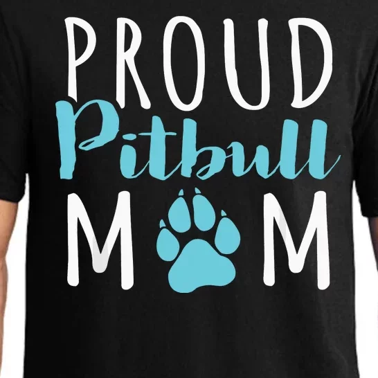 Proud Pitbull Mom Funny Gift Dog Lover Shirt Pajama Set