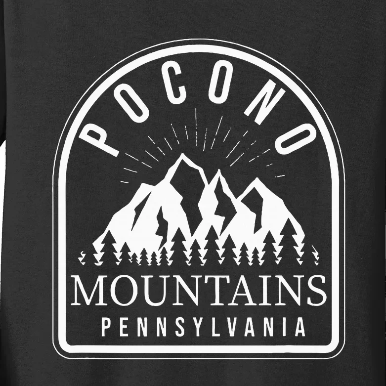 Poconos Pocono Mountains Pennsylvania Kids Long Sleeve Shirt