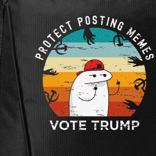 Protect Posting Memes Vote Trump 2024 Save Memes Funny City Backpack