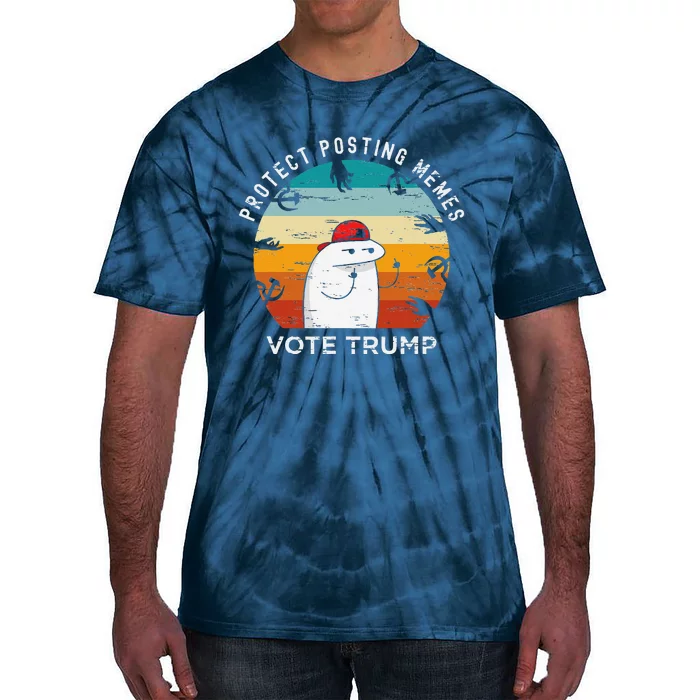 Protect Posting Memes Vote Trump 2024 Save Memes Funny Tie-Dye T-Shirt