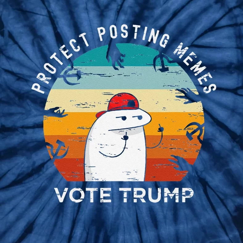 Protect Posting Memes Vote Trump 2024 Save Memes Funny Tie-Dye T-Shirt