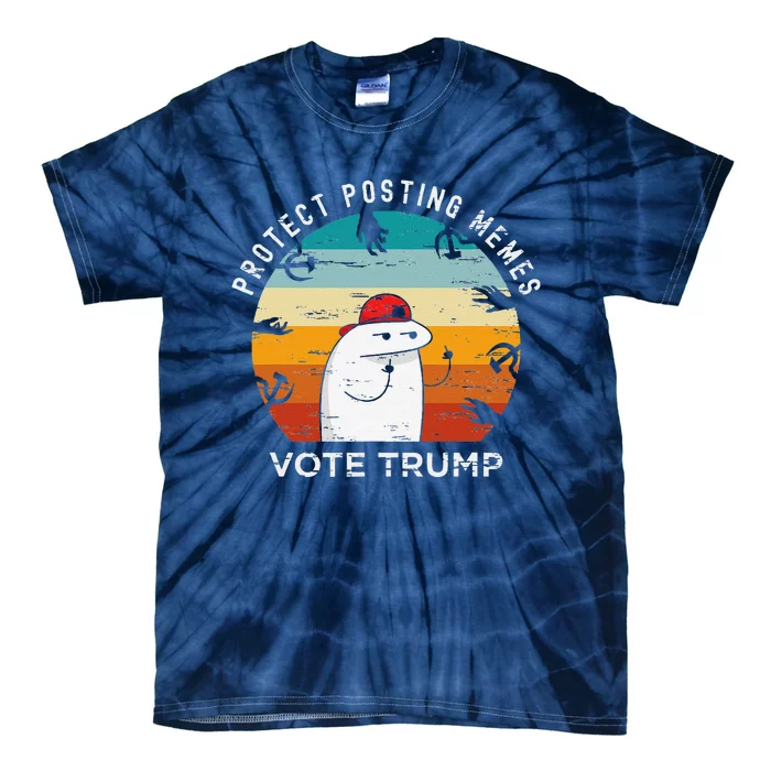 Protect Posting Memes Vote Trump 2024 Save Memes Funny Tie-Dye T-Shirt