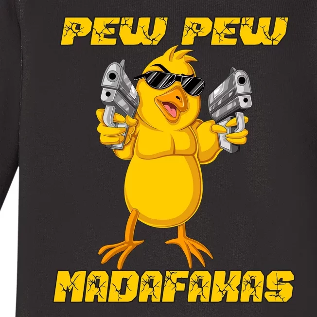 Pew Pew Madafakas Baby Long Sleeve Bodysuit