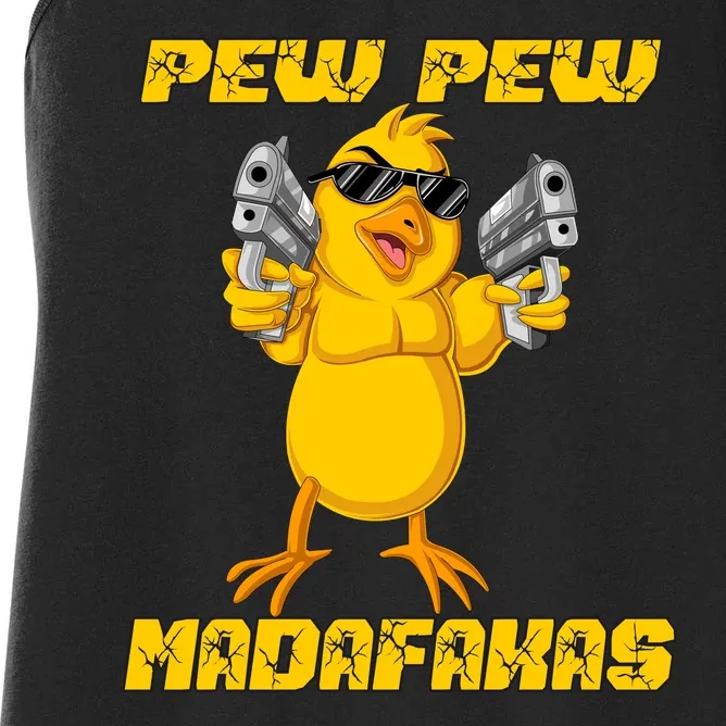 Pew Pew Madafakas Women's Racerback Tank