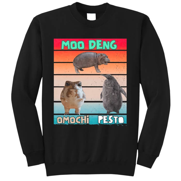 Pesto Penguin Moo Deng Hippo Omochi Cut Frog Retro Vintage Sweatshirt